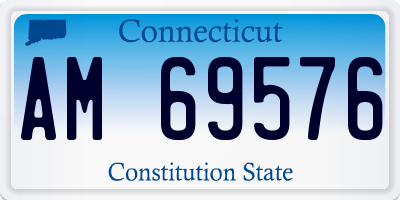 CT license plate AM69576