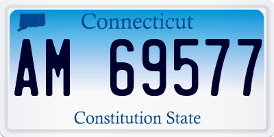 CT license plate AM69577