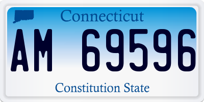 CT license plate AM69596