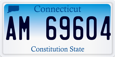 CT license plate AM69604