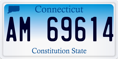 CT license plate AM69614