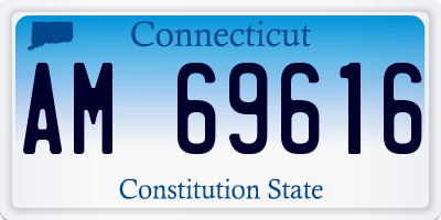 CT license plate AM69616