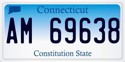 CT license plate AM69638
