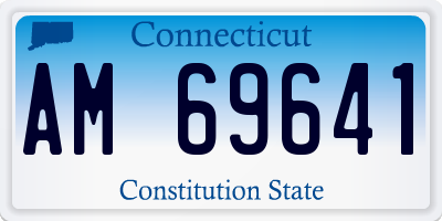 CT license plate AM69641
