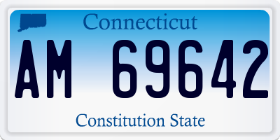 CT license plate AM69642