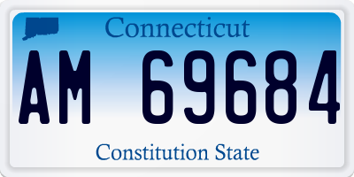 CT license plate AM69684