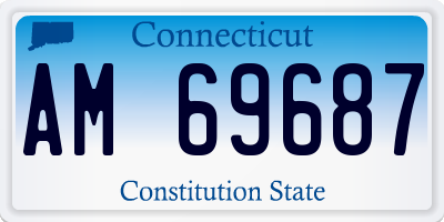 CT license plate AM69687
