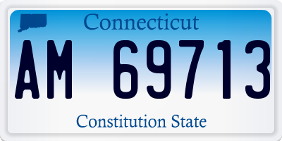 CT license plate AM69713