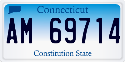 CT license plate AM69714