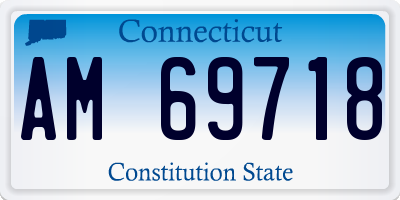 CT license plate AM69718