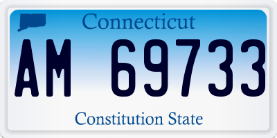 CT license plate AM69733