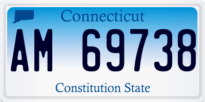 CT license plate AM69738