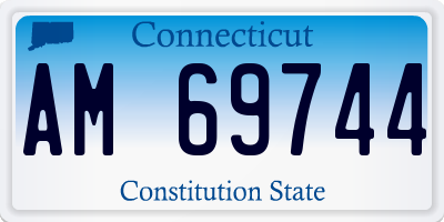 CT license plate AM69744