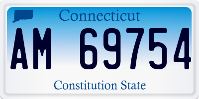 CT license plate AM69754