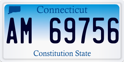 CT license plate AM69756