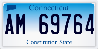 CT license plate AM69764