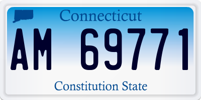 CT license plate AM69771