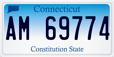 CT license plate AM69774