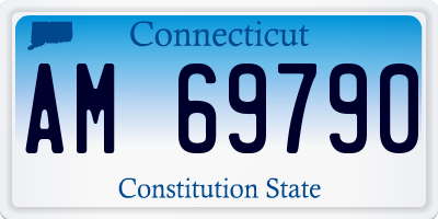 CT license plate AM69790