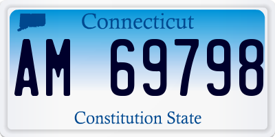 CT license plate AM69798