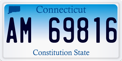 CT license plate AM69816