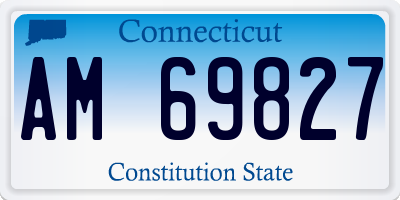 CT license plate AM69827