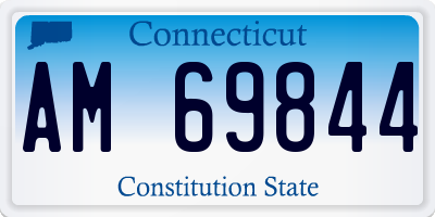 CT license plate AM69844