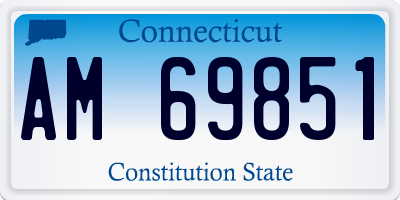 CT license plate AM69851