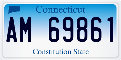 CT license plate AM69861
