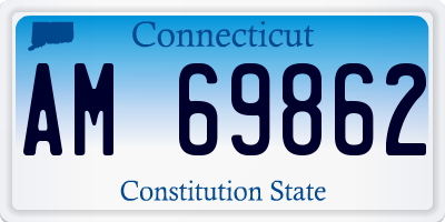 CT license plate AM69862