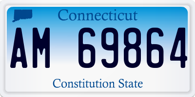 CT license plate AM69864