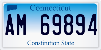 CT license plate AM69894
