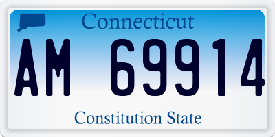 CT license plate AM69914