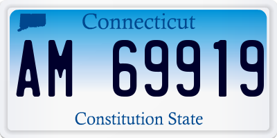 CT license plate AM69919