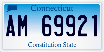 CT license plate AM69921