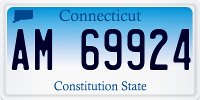 CT license plate AM69924