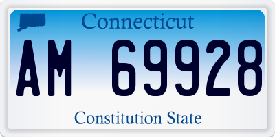 CT license plate AM69928