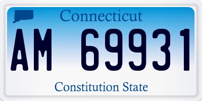 CT license plate AM69931