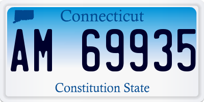 CT license plate AM69935