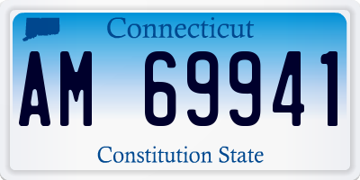 CT license plate AM69941