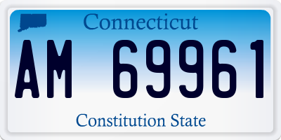 CT license plate AM69961
