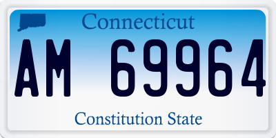 CT license plate AM69964