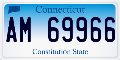 CT license plate AM69966