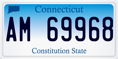 CT license plate AM69968