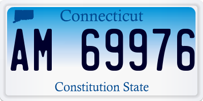 CT license plate AM69976