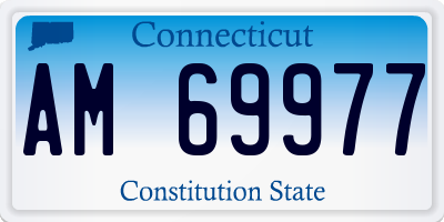 CT license plate AM69977