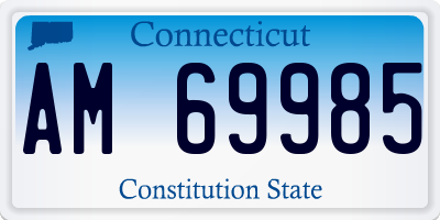 CT license plate AM69985