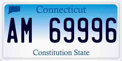 CT license plate AM69996