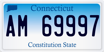 CT license plate AM69997
