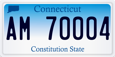 CT license plate AM70004